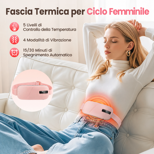 Cintura Riscaldante Mestruale con Massaggio – Ricaricabile