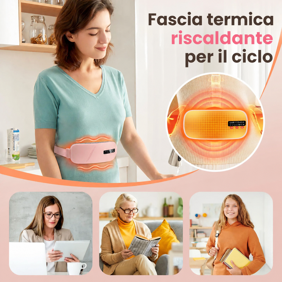 Cintura Riscaldante Mestruale con Massaggio – Ricaricabile